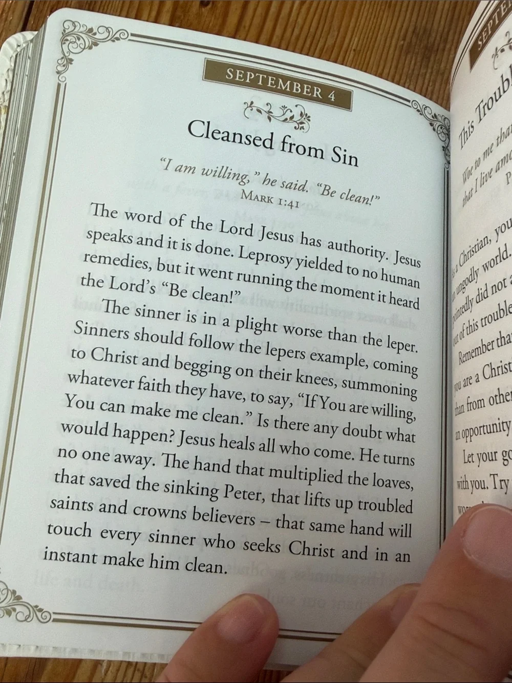 Morning by Morning Devotional - White with Gold Accents